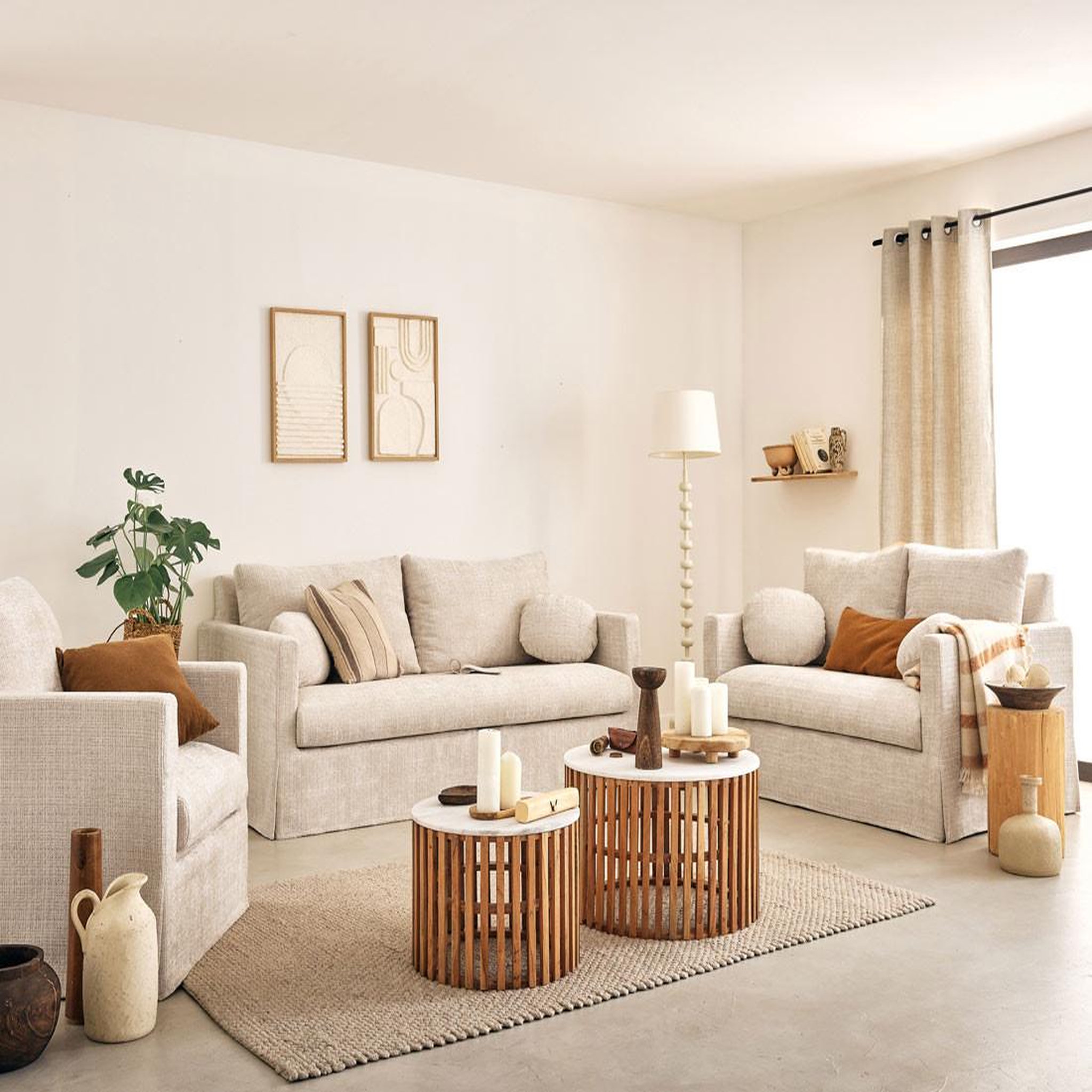 Voir la diapositive 4 : LISA DESIGN Serena - canapé droit déhoussable 3 places en velours texturé