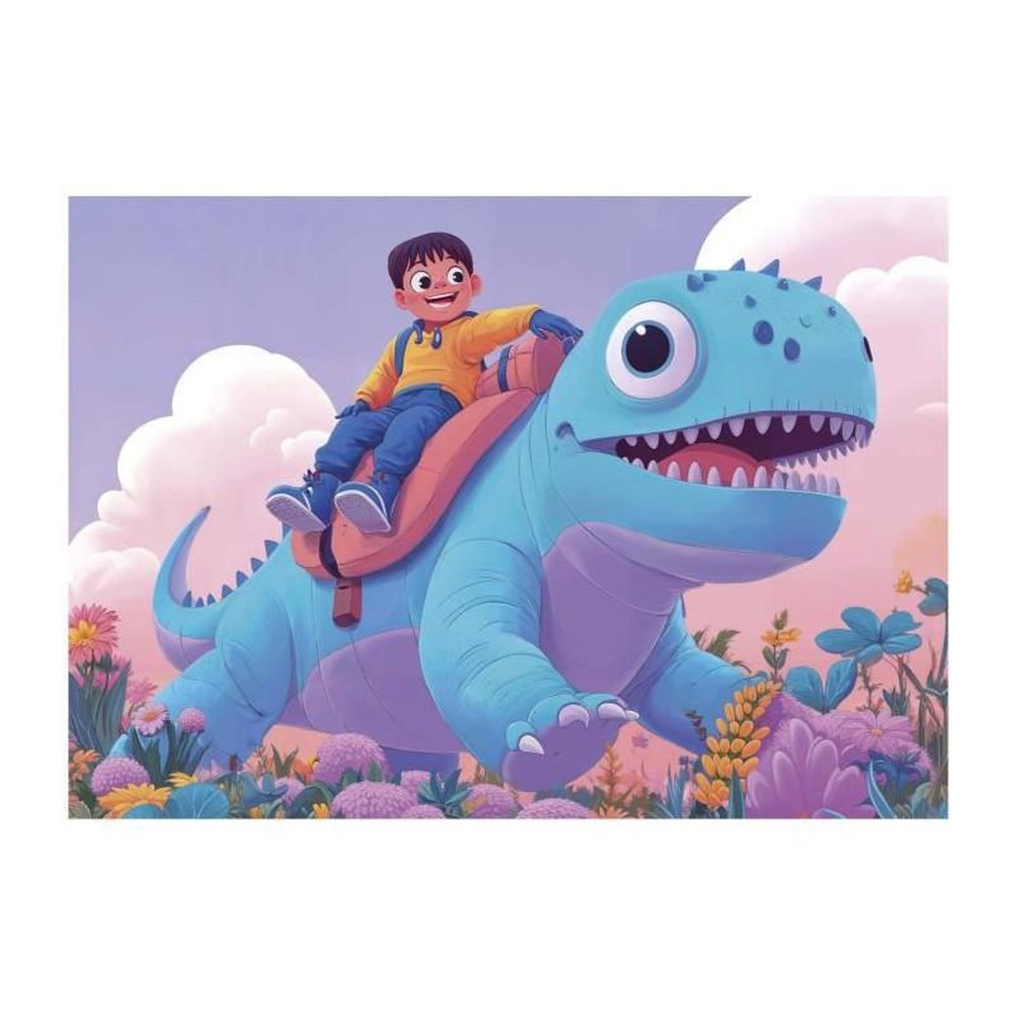 Voir la diapositive 5 : EDUCA 4 puzzles - Dinos sympathiques - 20 / 40 / 60 / 80 pièces - Educa
