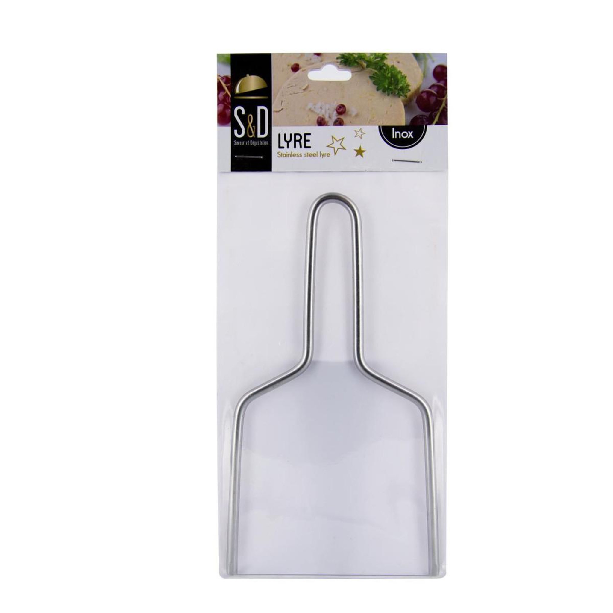 Voir la diapositive 3 : COOK CONCEPT Lyre en Inox  Foie Gras  18cm Argent