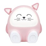 BIGBEN INTERACTIVE Enceinte lumineuse & veilleuse - BIGBEN - Chat - Bluetooth 5.0, 15W, Veilleuse réglable, Minuterie, Batterie USB-C