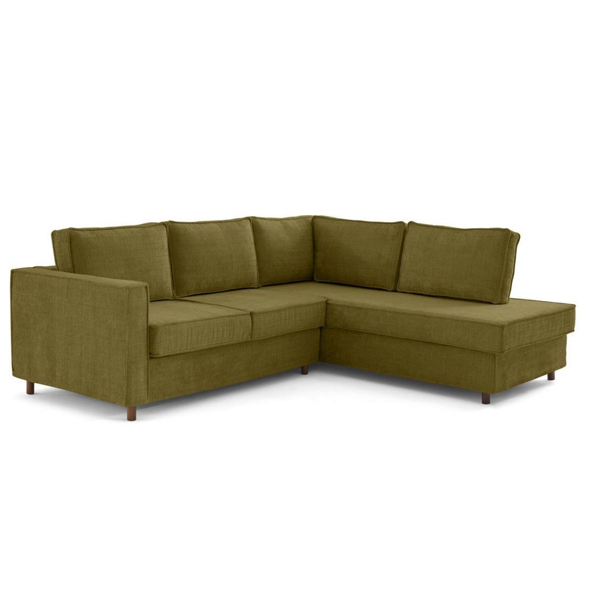 LISA DESIGN Jake - canapé déhoussable d'angle droit 5 places en velours texturé