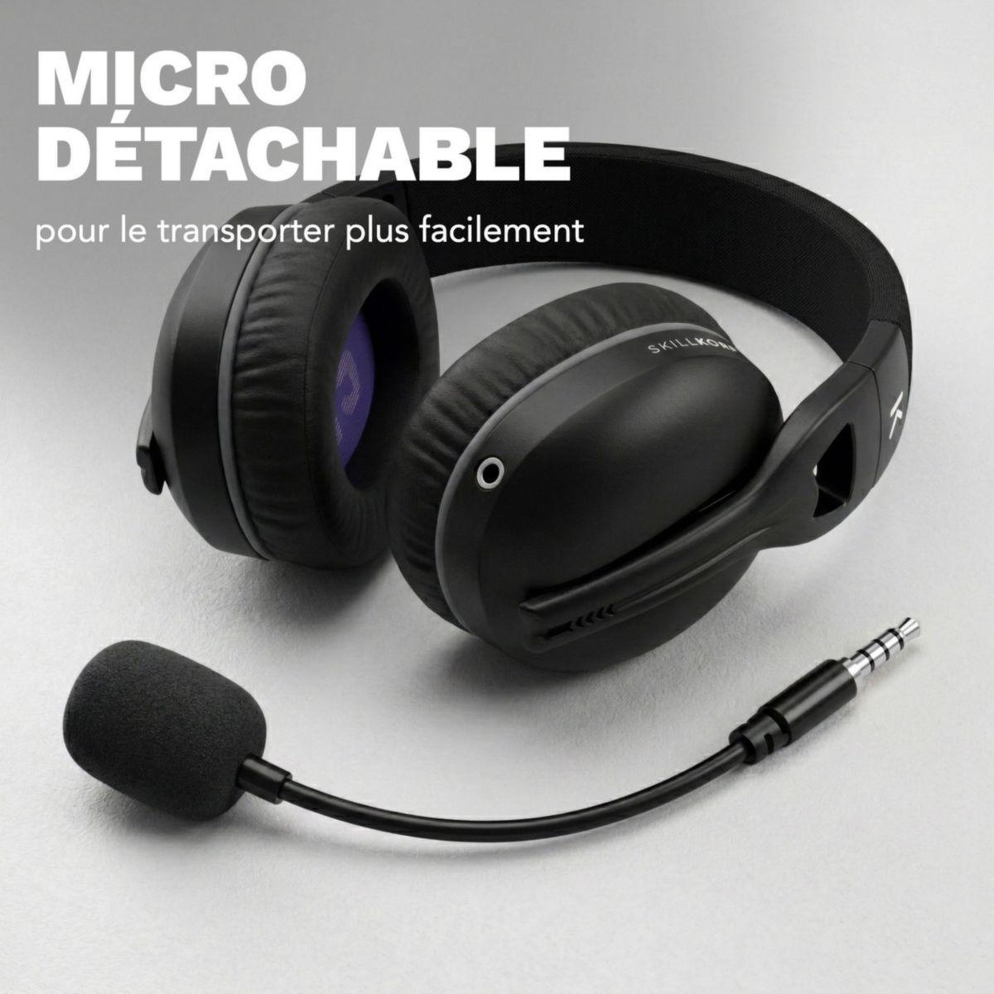 Voir la diapositive 4 : SKILLKORP Casque gamer h5 noir sans fil access