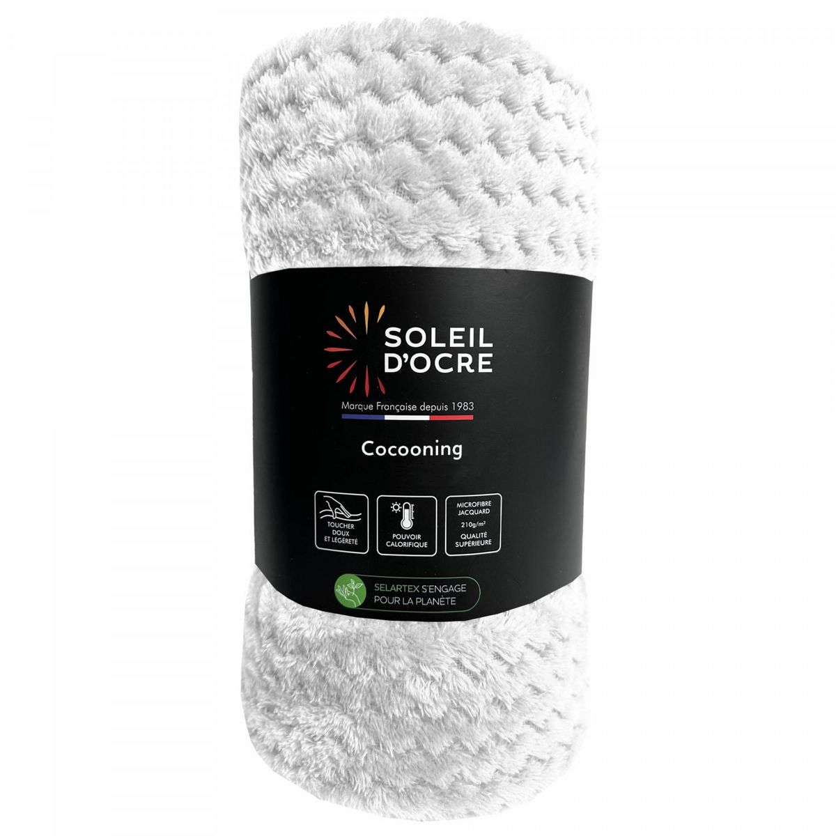 SOLEIL D'OCRE Couverture, Plaid microfibre COCOONING, par Soleil d'Ocre