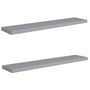 Voir la diapositive 2 : VIDAXL Etageres murales flottantes 2 pcs gris 120x23,5x3,8 cm MDF