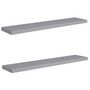 Voir la diapositive 2 : VIDAXL Etageres murales flottantes 2 pcs gris 120x23,5x3,8 cm MDF