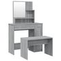 Voir la diapositive 2 : VIDAXL Ensemble de coiffeuse Sonoma gris 86,5x35x136 cm