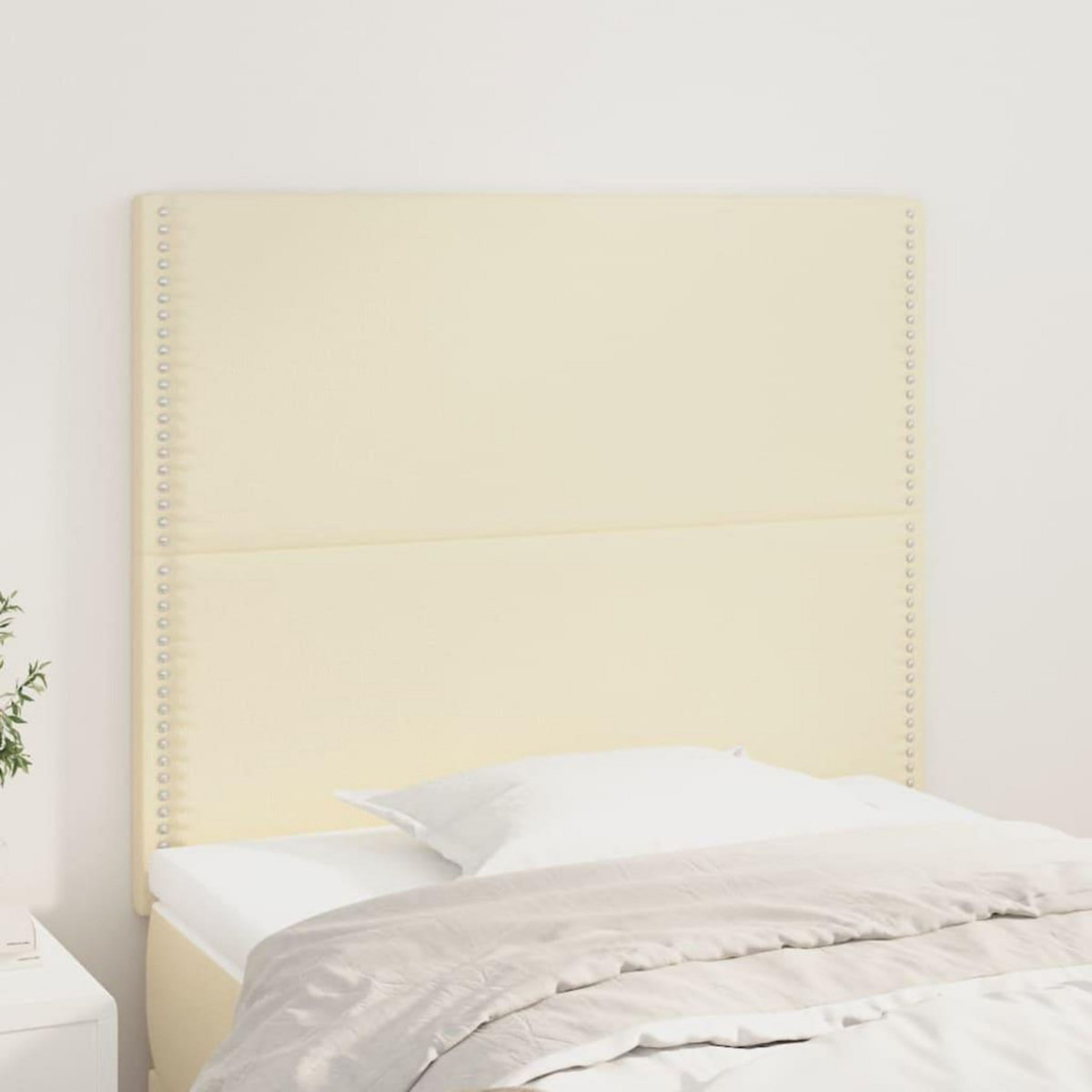VIDAXL Tetes de lit 2 pcs Creme 90x5x78/88 cm Similicuir