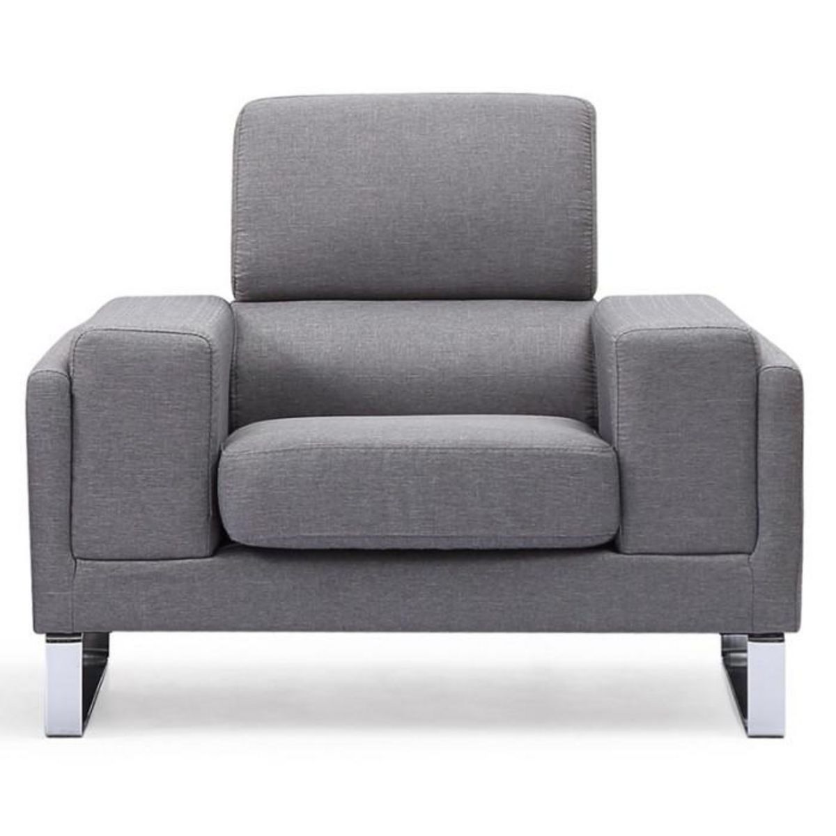 Paris Prix Fauteuil en Tissu  Ezekiel  104cm Gris Clair