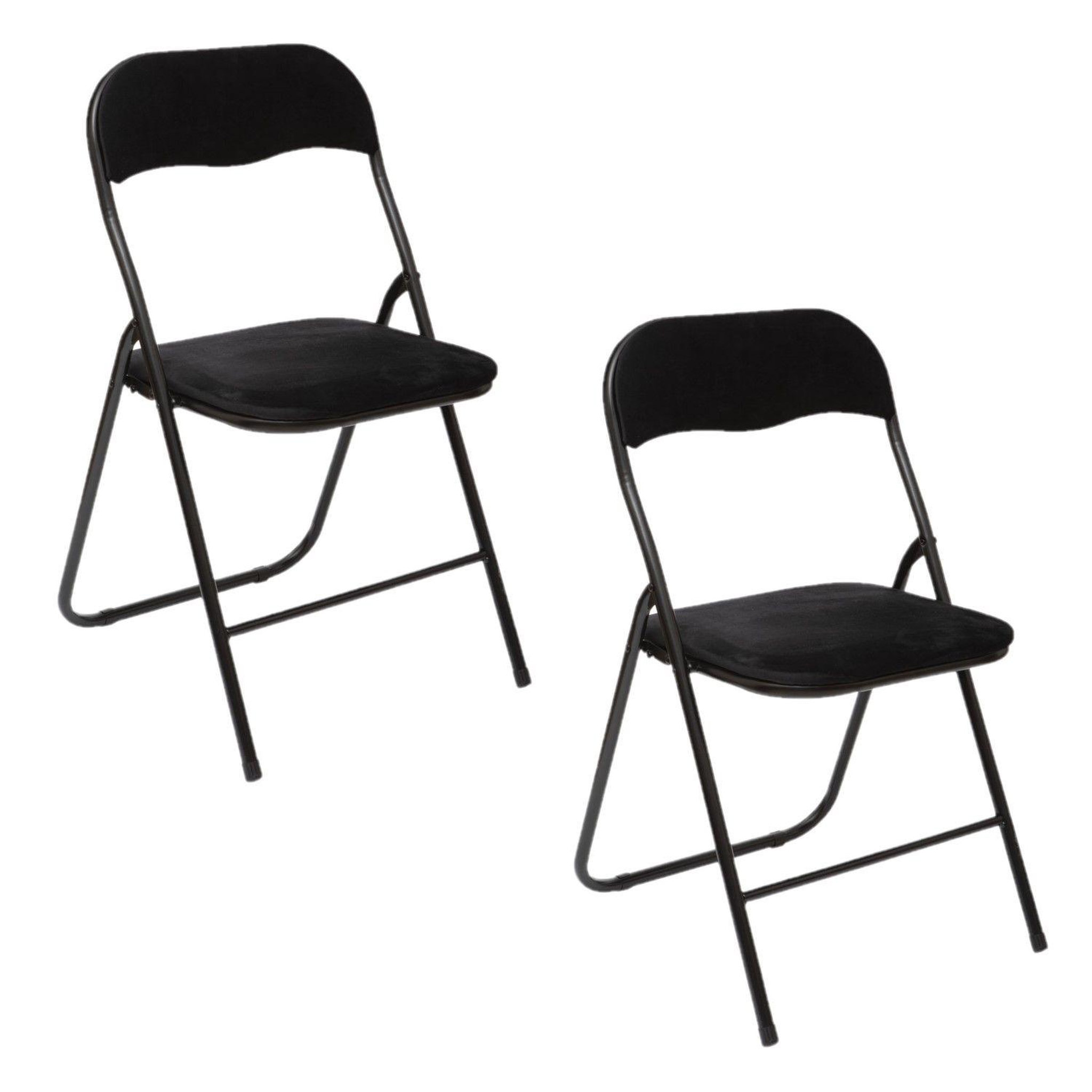Voir la diapositive 1 : FIVE Chaise pliante effet velours