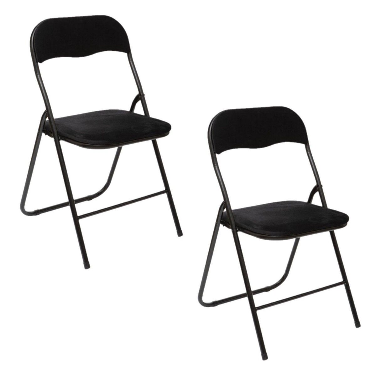 FIVE Chaise pliante effet velours