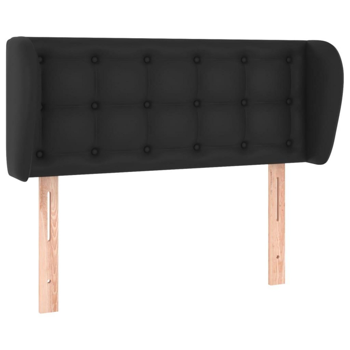 VIDAXL Tete de lit avec oreilles Noir 83x23x78/88 cm Similicuir