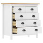 Voir la diapositive 3 : VIDAXL Buffet Hill Blanc 79x40x80 cm Bois de pin solide