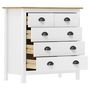 Voir la diapositive 3 : VIDAXL Buffet Hill Blanc 79x40x80 cm Bois de pin solide