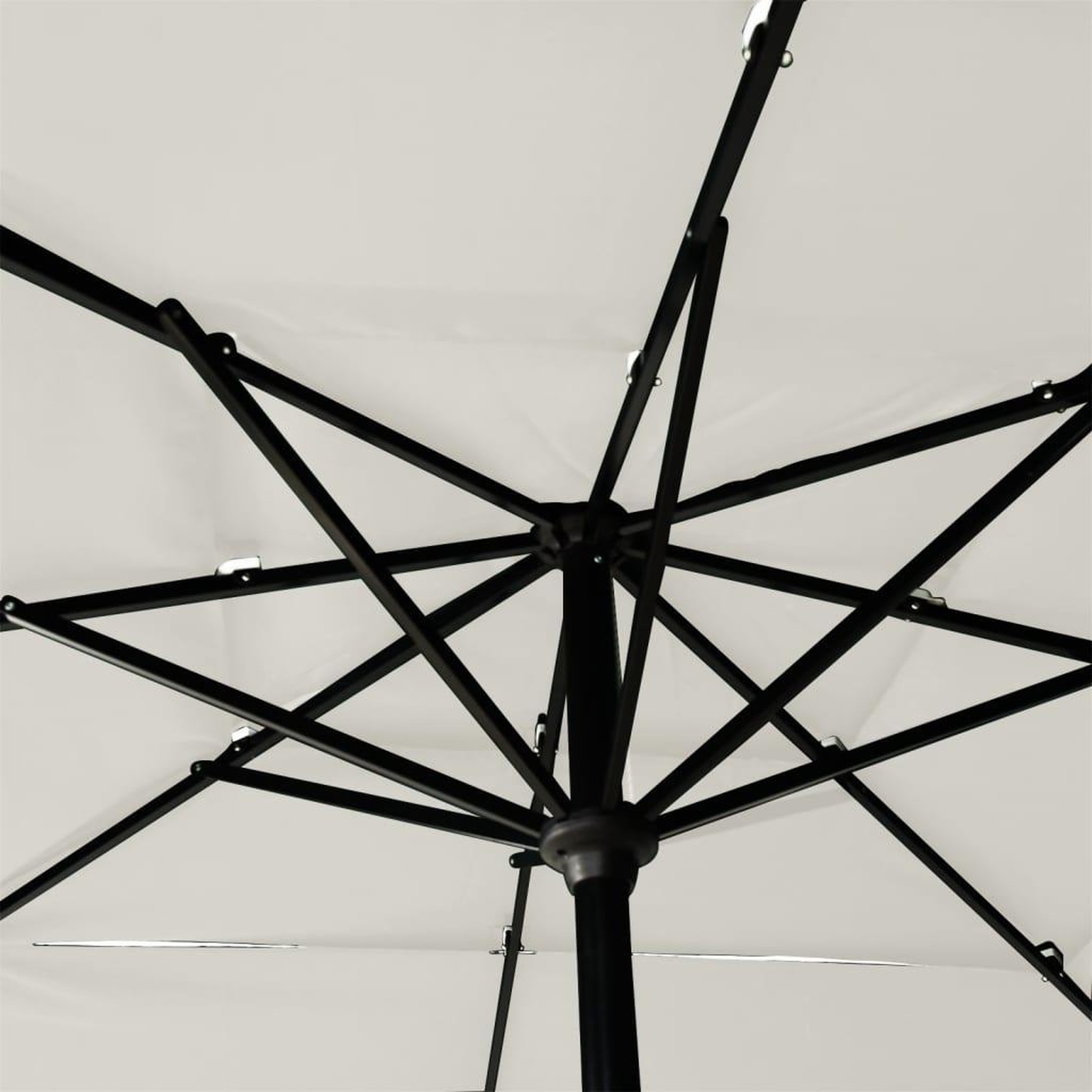 Voir la diapositive 5 : VIDAXL Parasol de jardin a 3 niveaux avec mat en aluminium sable