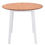 Voir la diapositive 2 : VIDAXL Table a manger ronde a abattant MDF blanc