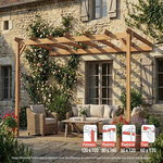 JARDIDECO Pergola adossée en lamellé-collée Versailles 500 x 300 cm - Mardeland