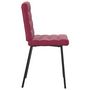 Voir la diapositive 5 : VIDAXL Chaises a manger lot de 6 rouge bordeaux velours