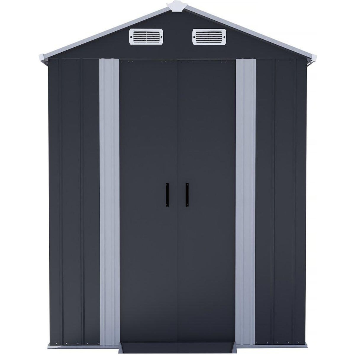 Habitat et Jardin Abri de jardin métal avec portes coulissantes  Boston  - 4.12 m² - Gris