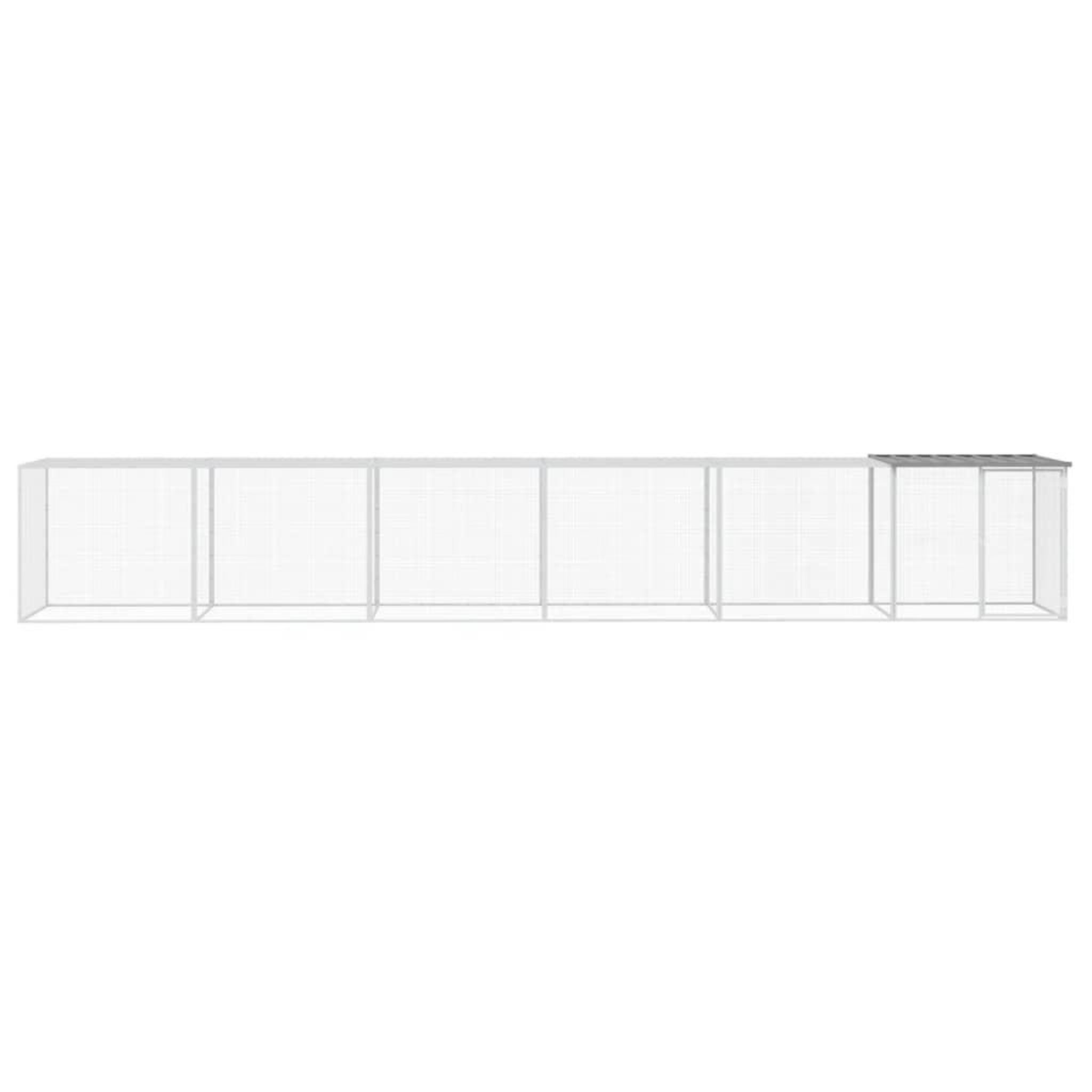 Voir la diapositive 3 : VIDAXL Poulailler avec toit gris clair 603x98x90 cm acier galvanise
