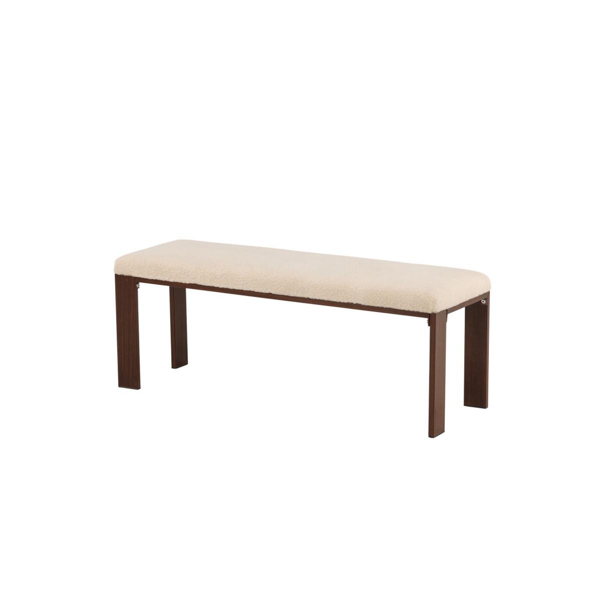 Voir la diapositive 3 : Paris Prix Banc en tissu polaire  chester  120cm blanc