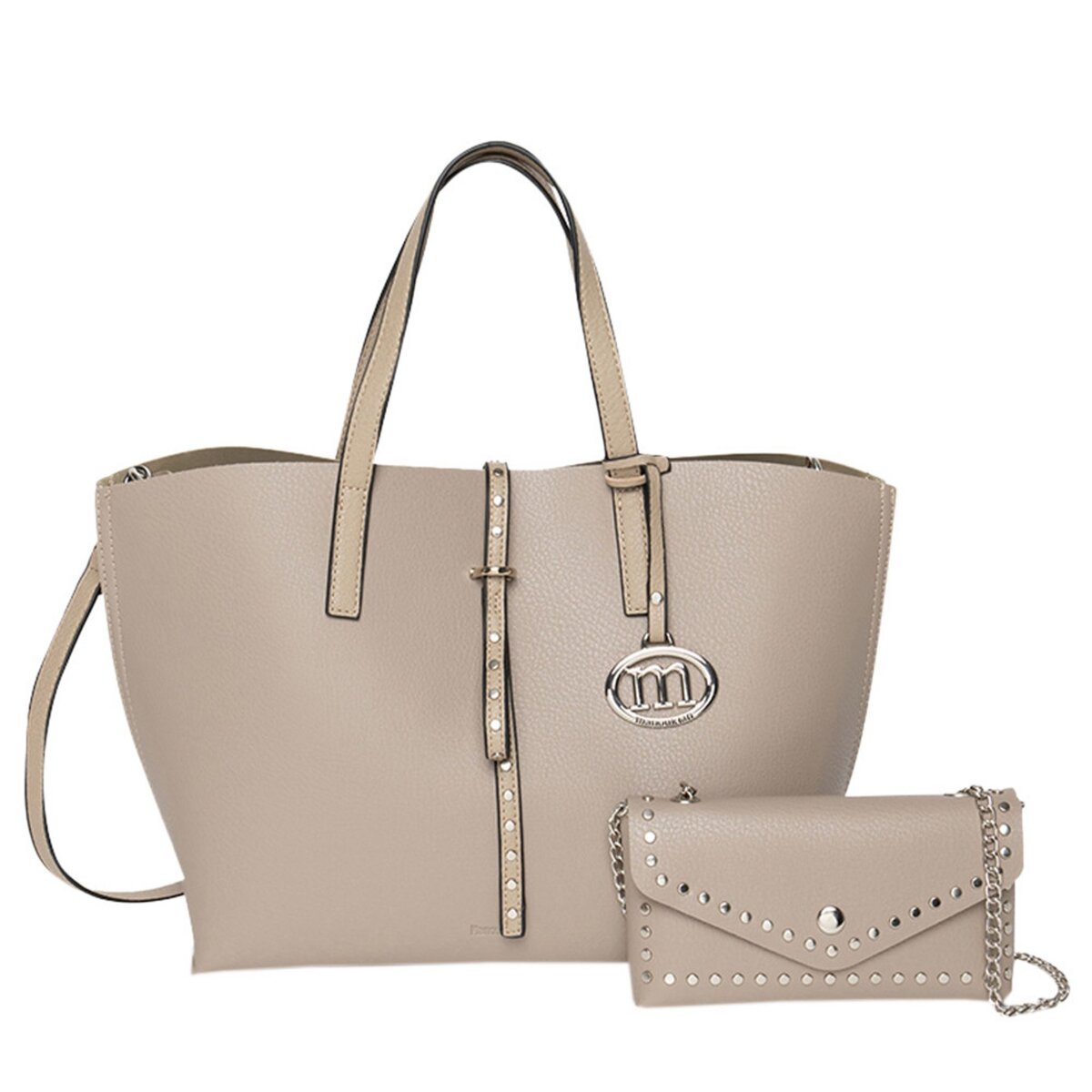 MANOUKIAN Sac Main Taupe Femme Manoukian Lotus pas cher Auchan.fr