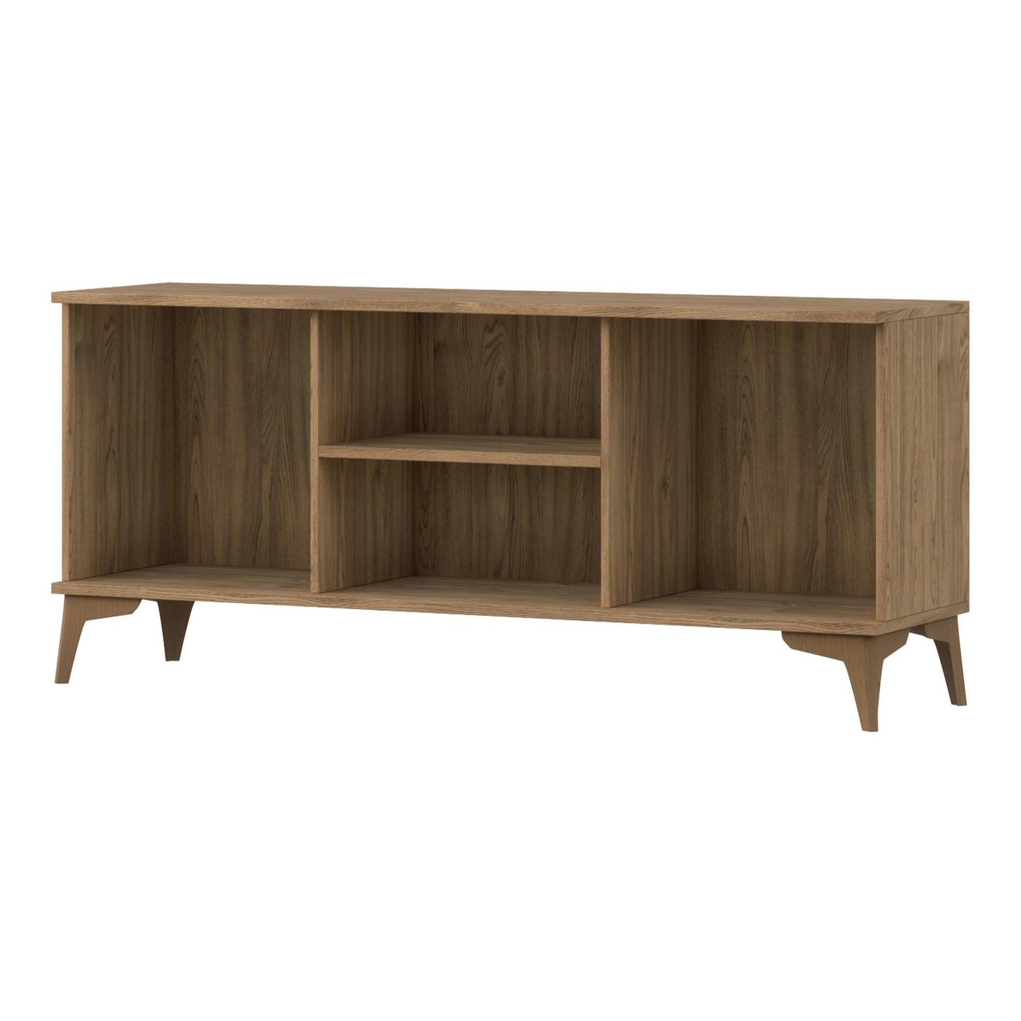 Voir la diapositive 6 : BEST MOBILIER Portmore - meuble tv - effet bois - 2 portes et 2 niches - 150 cm