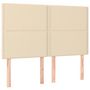 Voir la diapositive 2 : VIDAXL Tetes de lit 4 pcs Creme 72x5x78/88 cm Tissu
