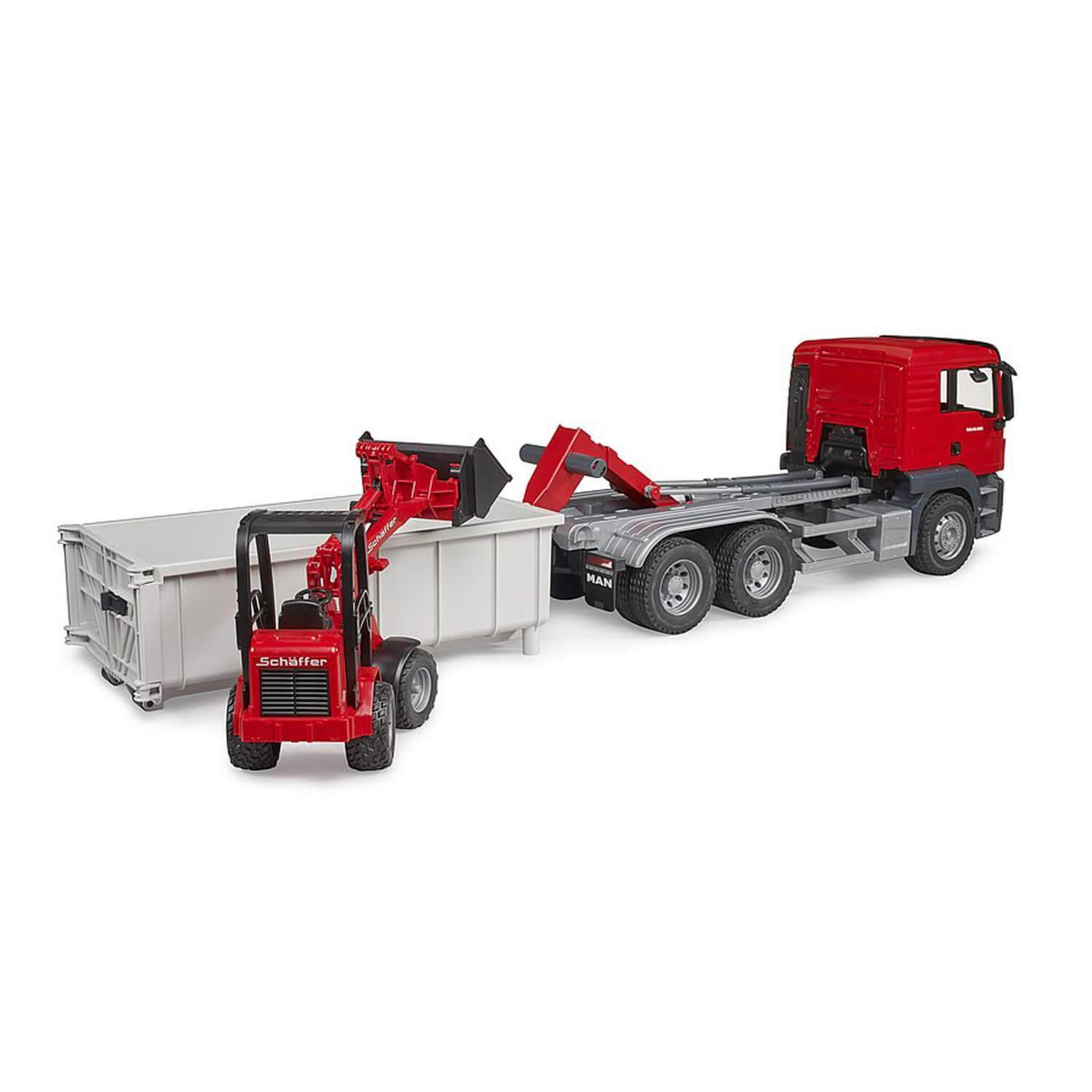 Voir la diapositive 2 : Bruder Camion Bruder MAN TGS avec benne amovible