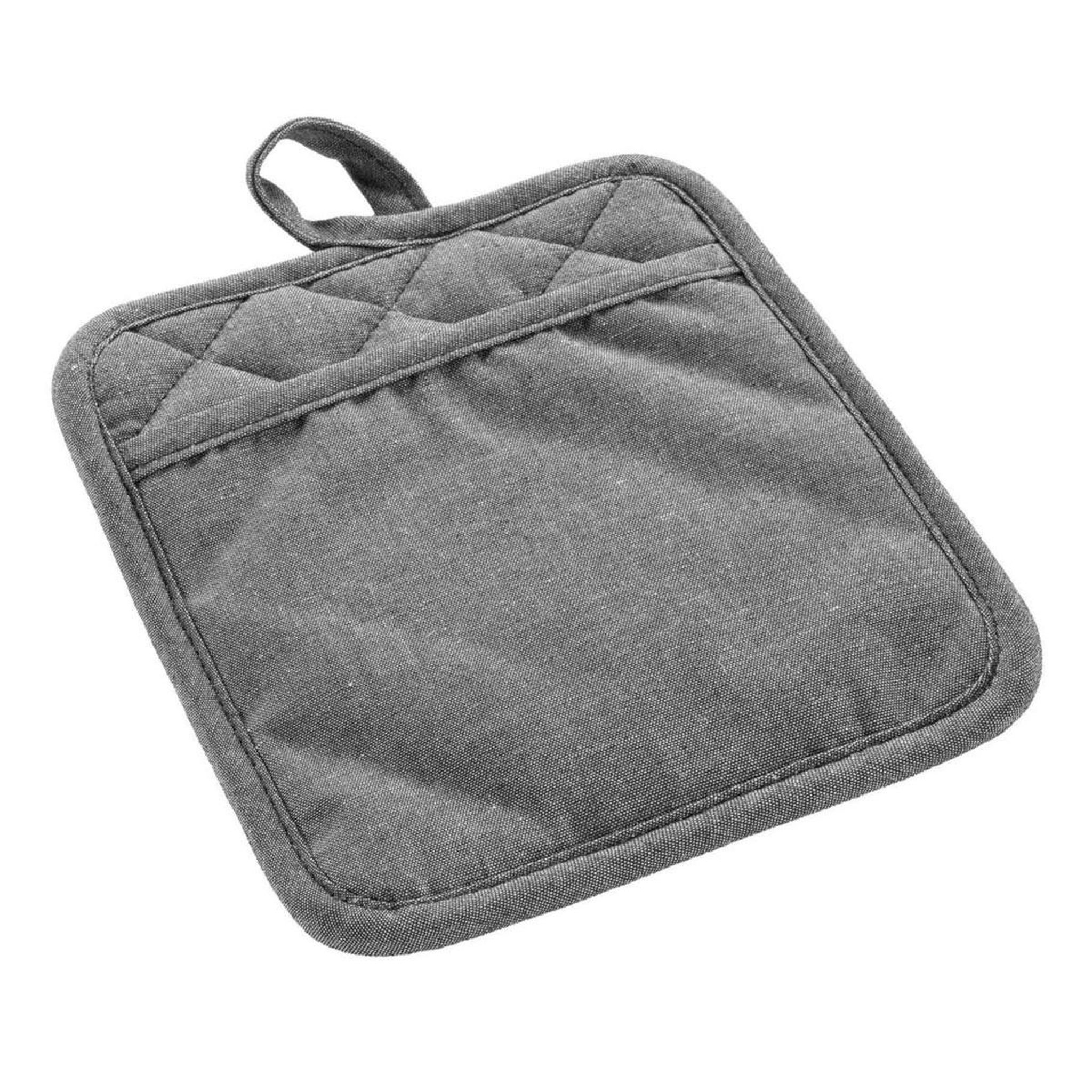 Douceur d'Intérieur Manique de cuisine avec poche  adam  18cm anthracite
