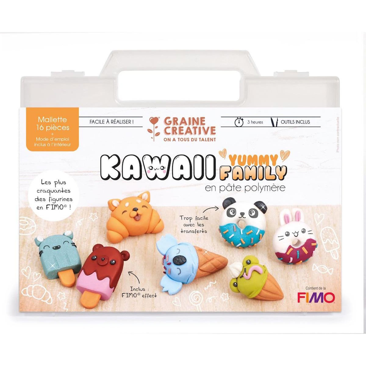Graine créative Mallette Fimo Kawaii Yummy Family