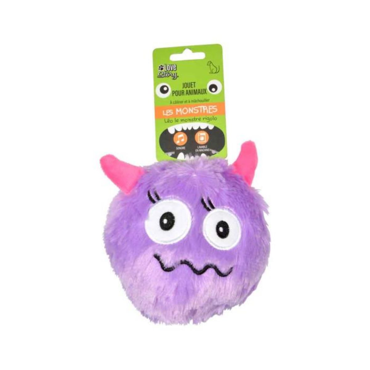 Paris Prix Jouet pour Chien  Léo le Monstre  14cm Violet