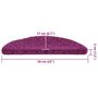 Voir la diapositive 6 : VIDAXL Tapis d'escalier 30 pcs violet 56x17x3 cm
