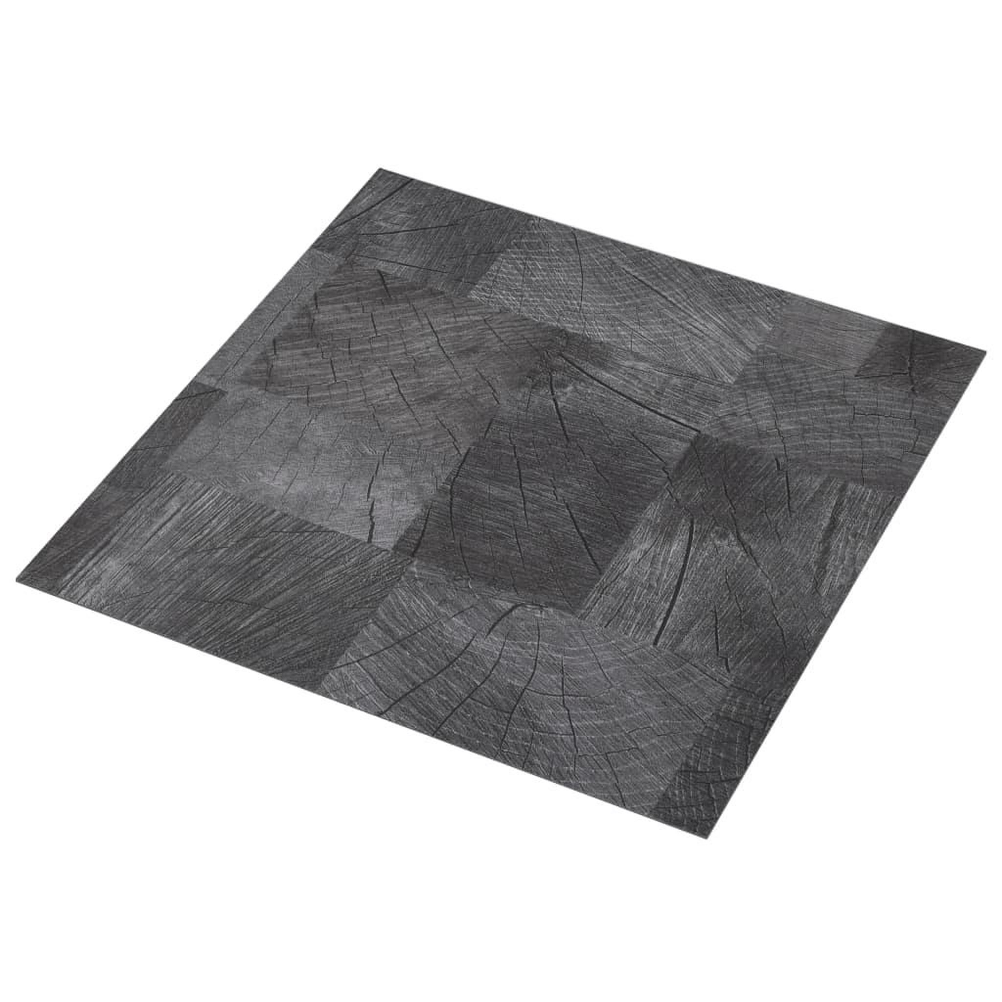 Voir la diapositive 2 : VIDAXL Dalle de plancher autoadhesif PVC 5,11 m^2 gris structure bois