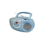 ASTER Boombox Aster SCD5100BL Bleu avec Lecteur CD, K7 et Radio FM