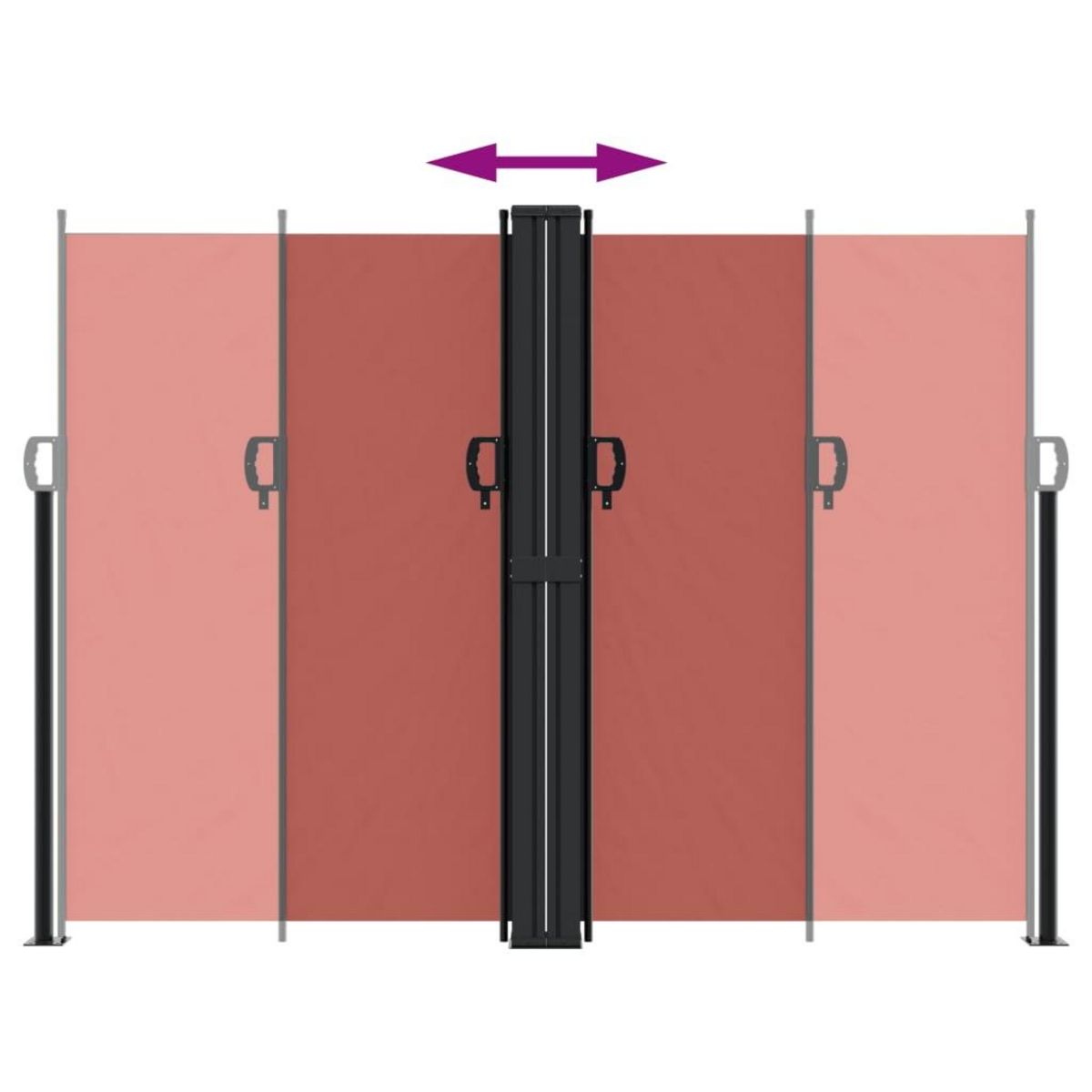 VIDAXL Auvent lateral retractable terre cuite 180x1000 cm