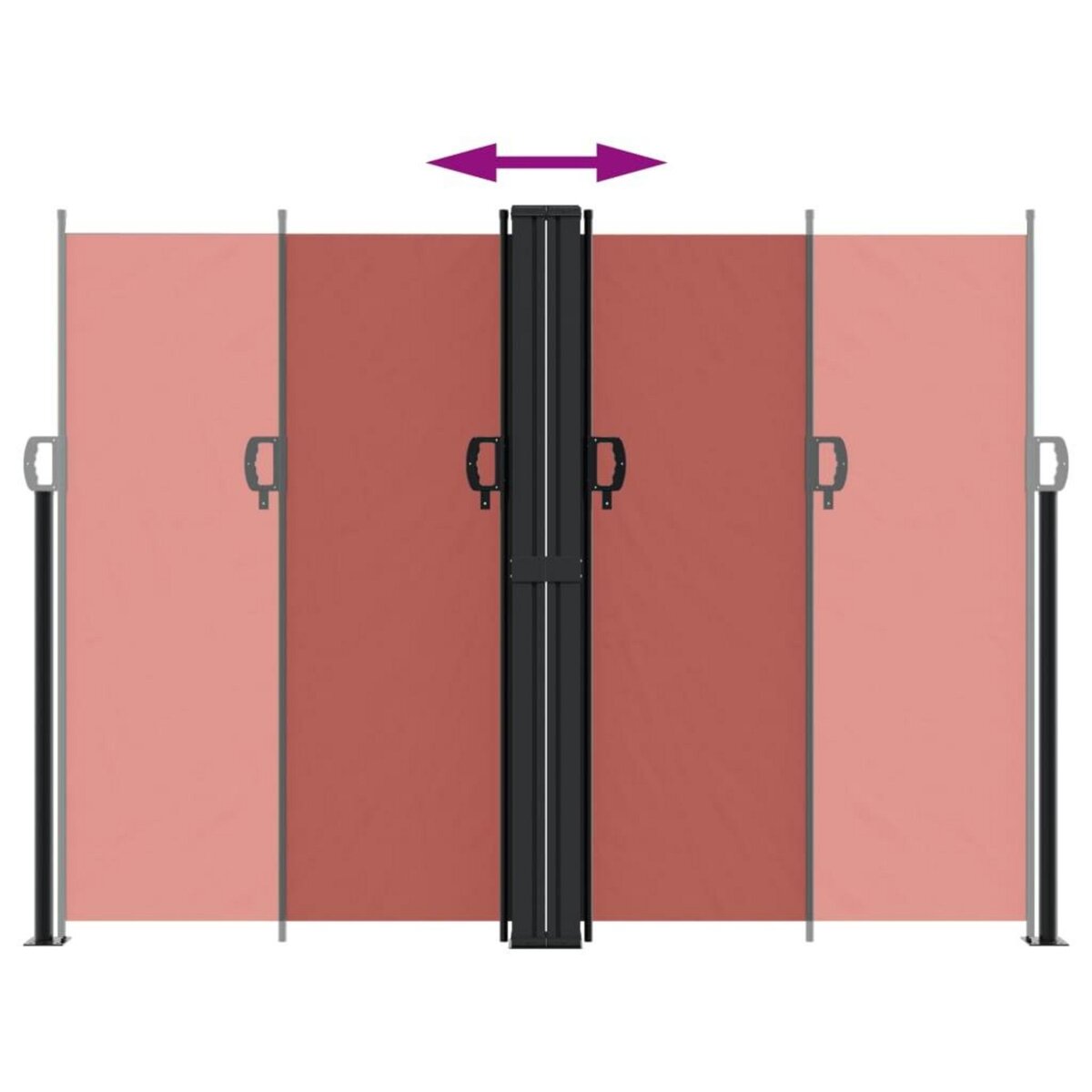 VIDAXL Auvent lateral retractable terre cuite 180x1000 cm