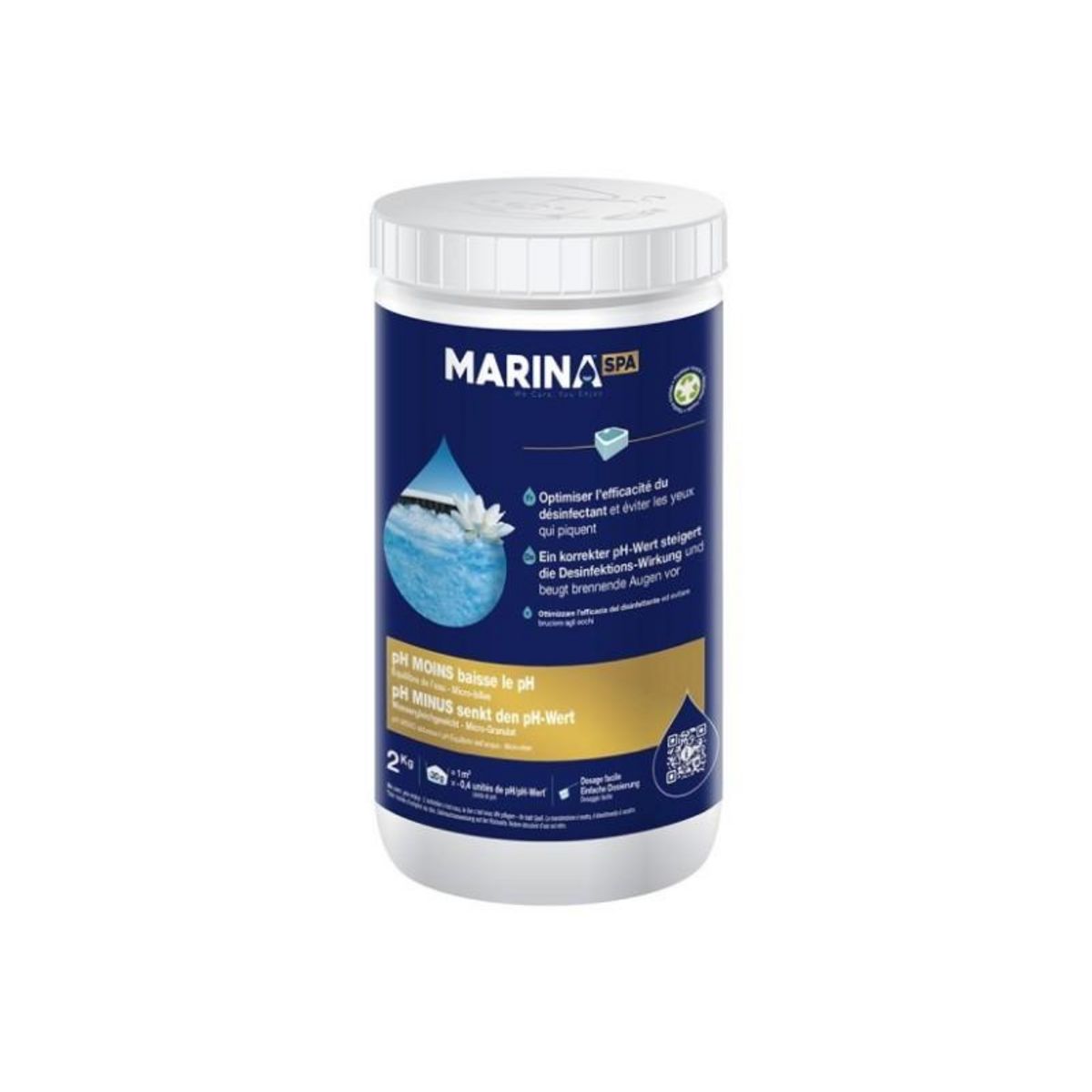 MARINA pH moins micro-billes pour spa 1,5 kg - Marina Spa