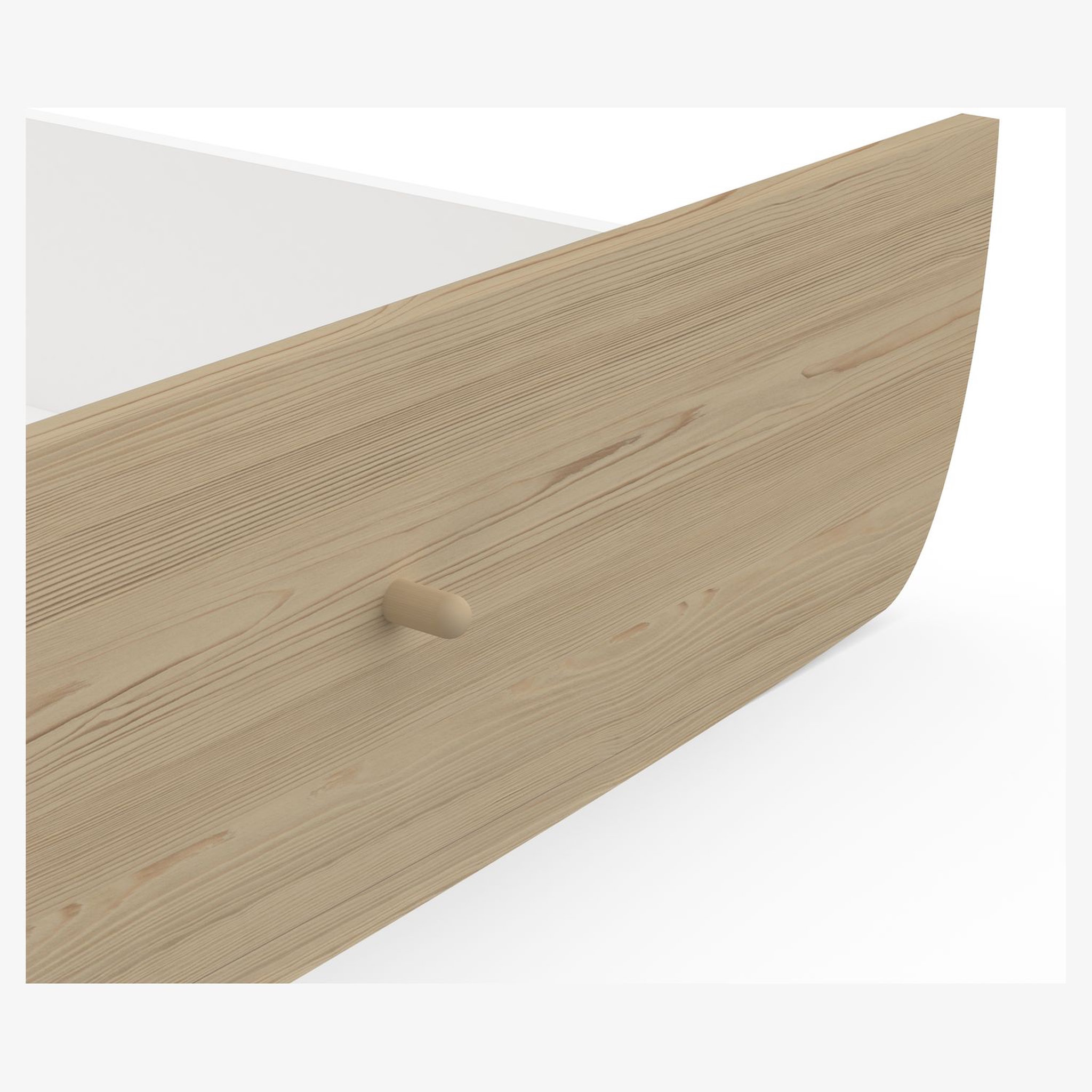 Voir la diapositive 3 : Tiroir de rangement 90X200 cm blanc pour lit LINIA 
