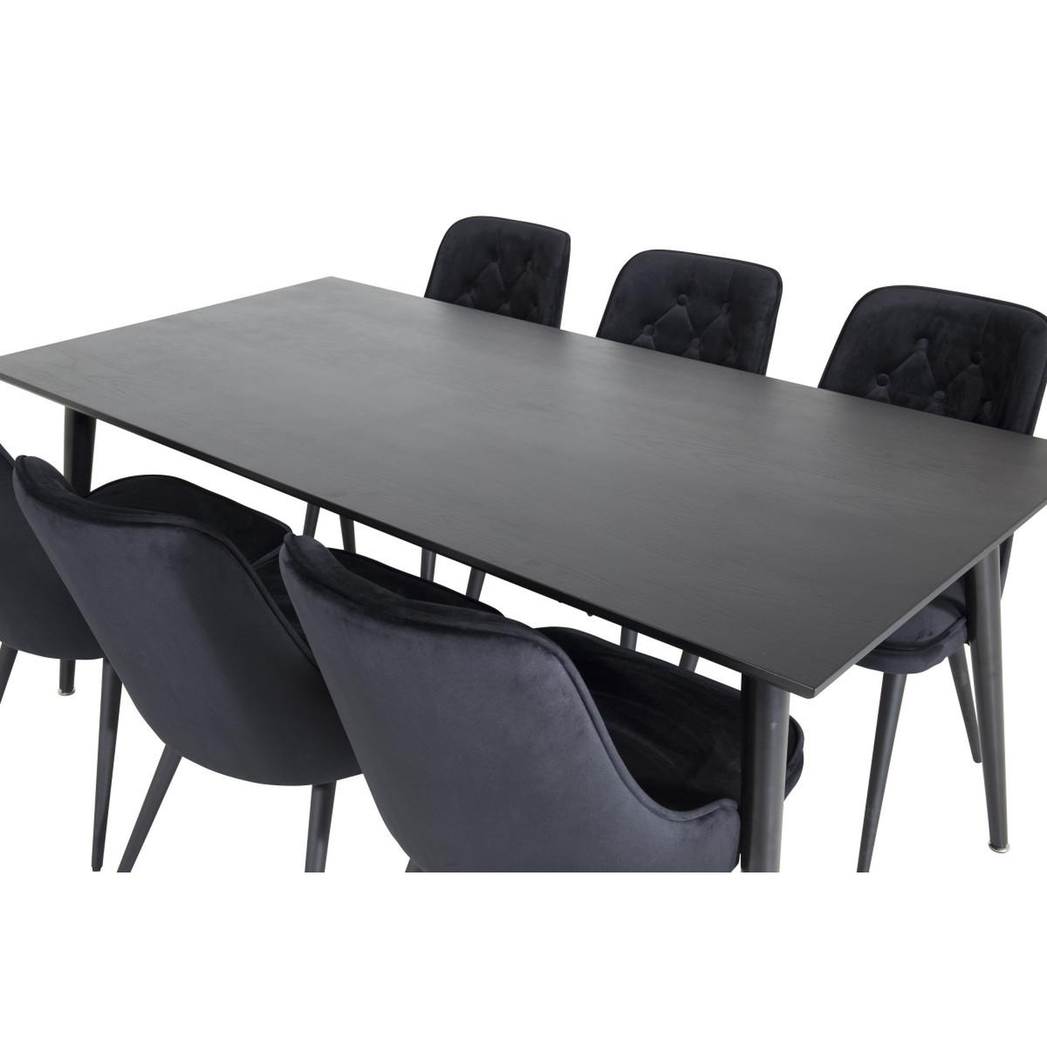 Voir la diapositive 5 : Paris Prix Ensemble table à manger & 6 chaises  dipp & deluxe  180cm noir