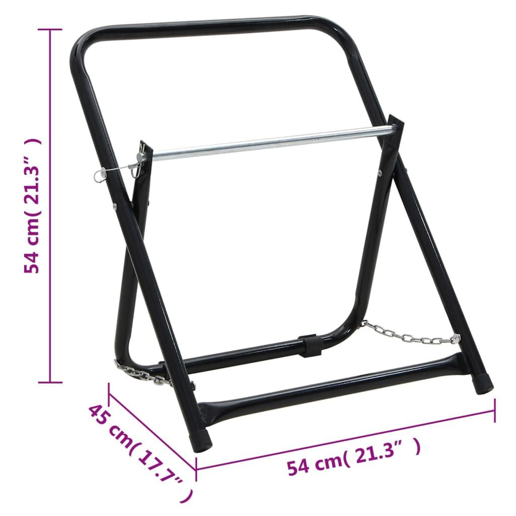 Voir la diapositive 6 : VIDAXL Chariot pour enrouleur de tuyau 48 cm 45 kg noir
