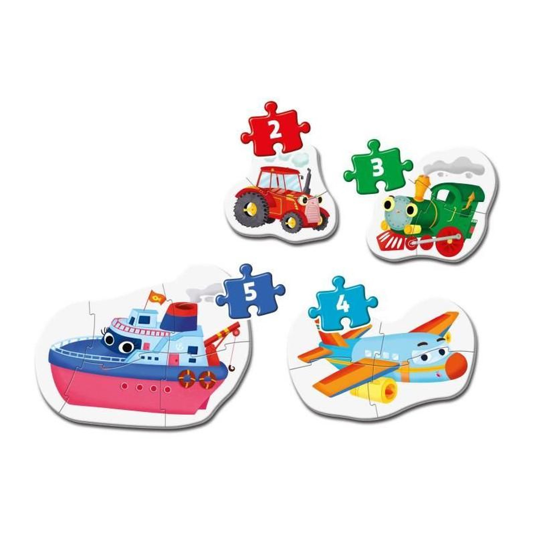 Voir la diapositive 2 : CLEMENTONI Clementoni - My First Puzzles - Moyens de transport