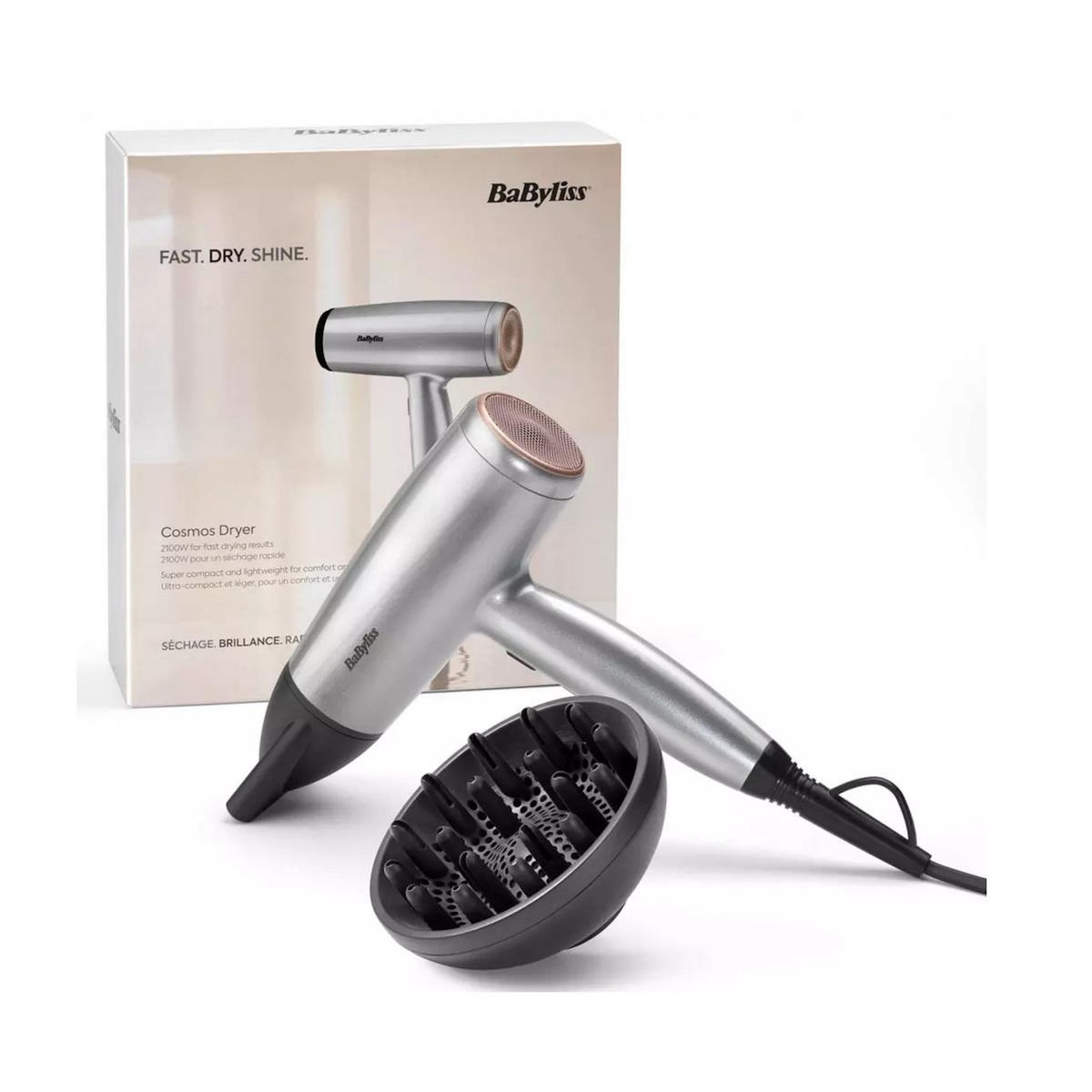 BABYLISS Sèche-cheveux 2100w gris - D580DE