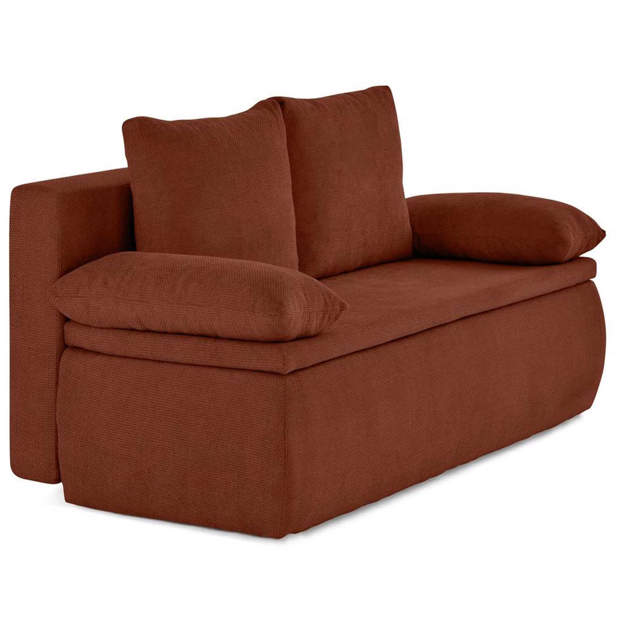 Voir la diapositive 4 : BEST MOBILIER Kurt - canapé 3 places convertible avec coffre en velours texturé