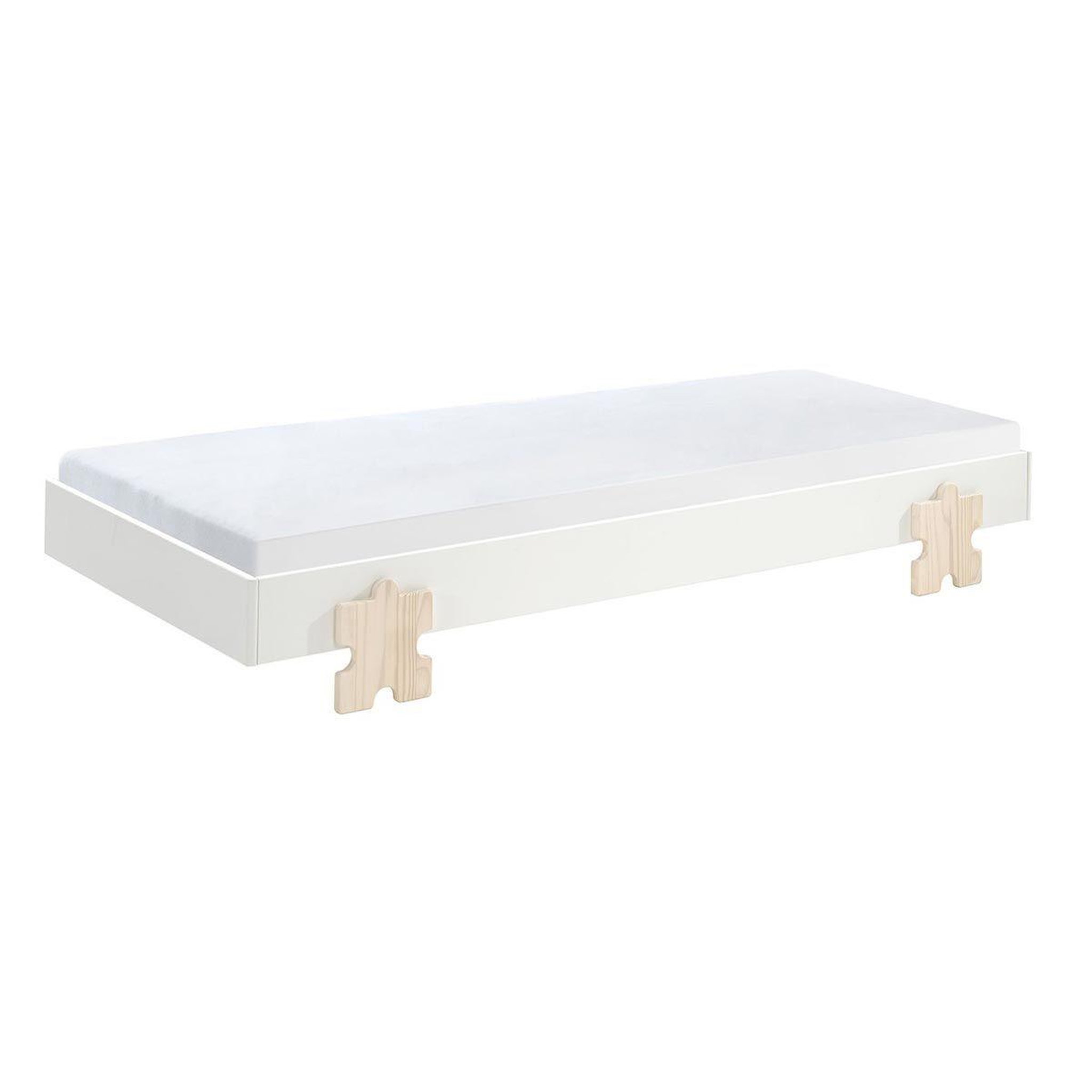 Voir la diapositive 5 : Paris Prix Lit Enfant en Bois  Modulo Puzzle III  90x200cm Blanc