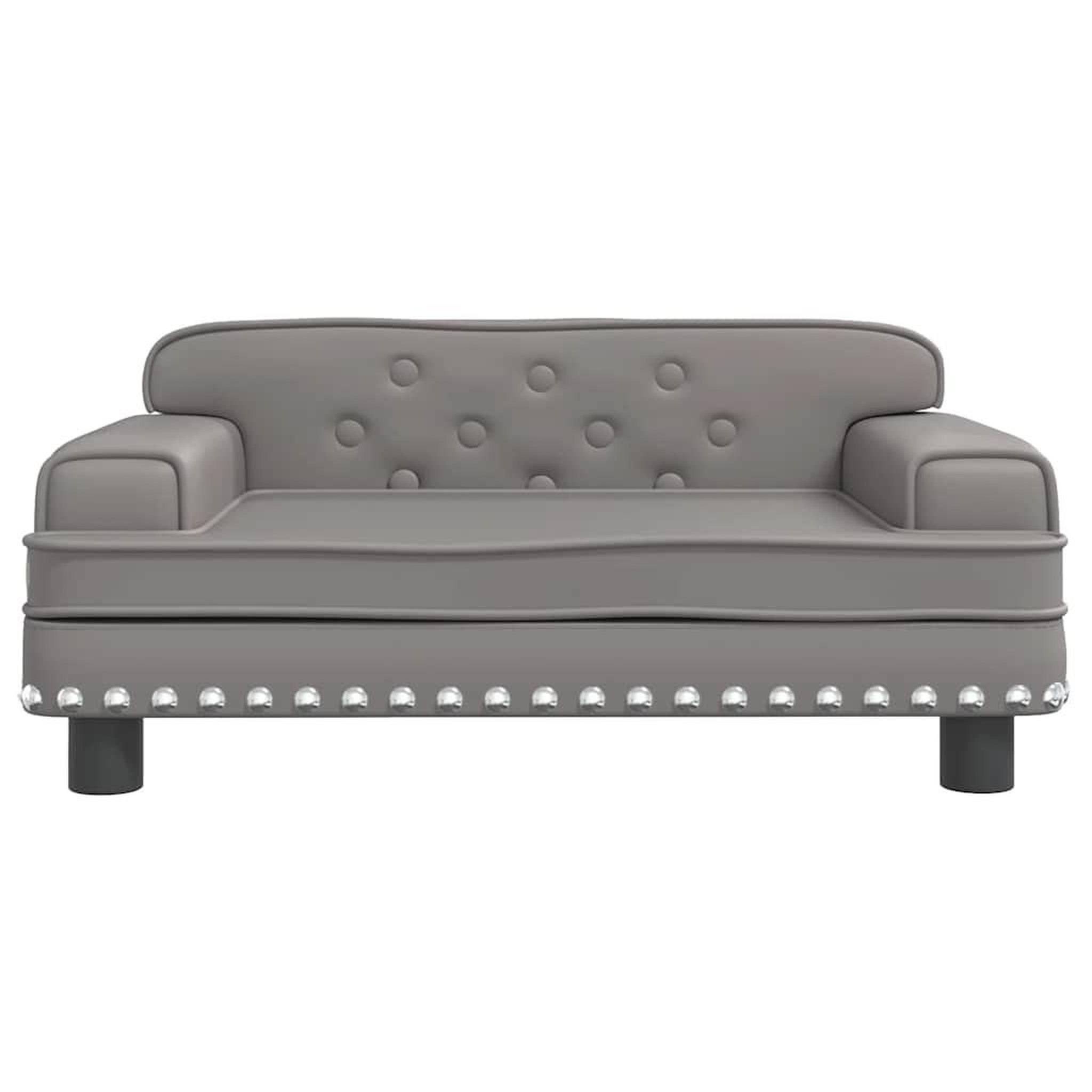 Voir la diapositive 3 : VIDAXL Lit pour chien gris 70x45x30 cm similicuir