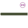 Voir la diapositive 2 : VIDAXL Bordures pelouse 10pcs vert olive 10x103cm acier lamine a froid