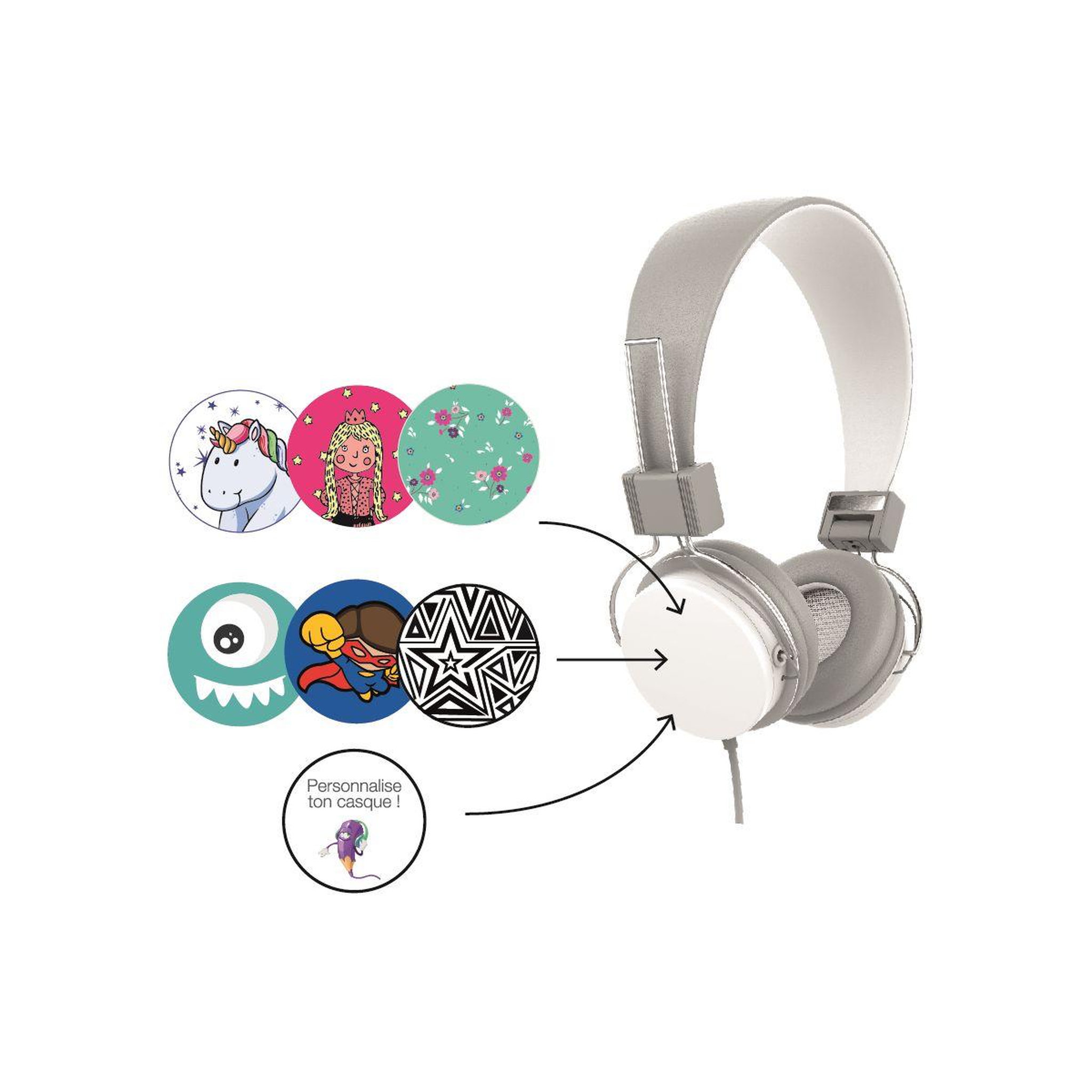 ESSENTIEL B Casque Kidimix enfant 3-10 ans personnalisable