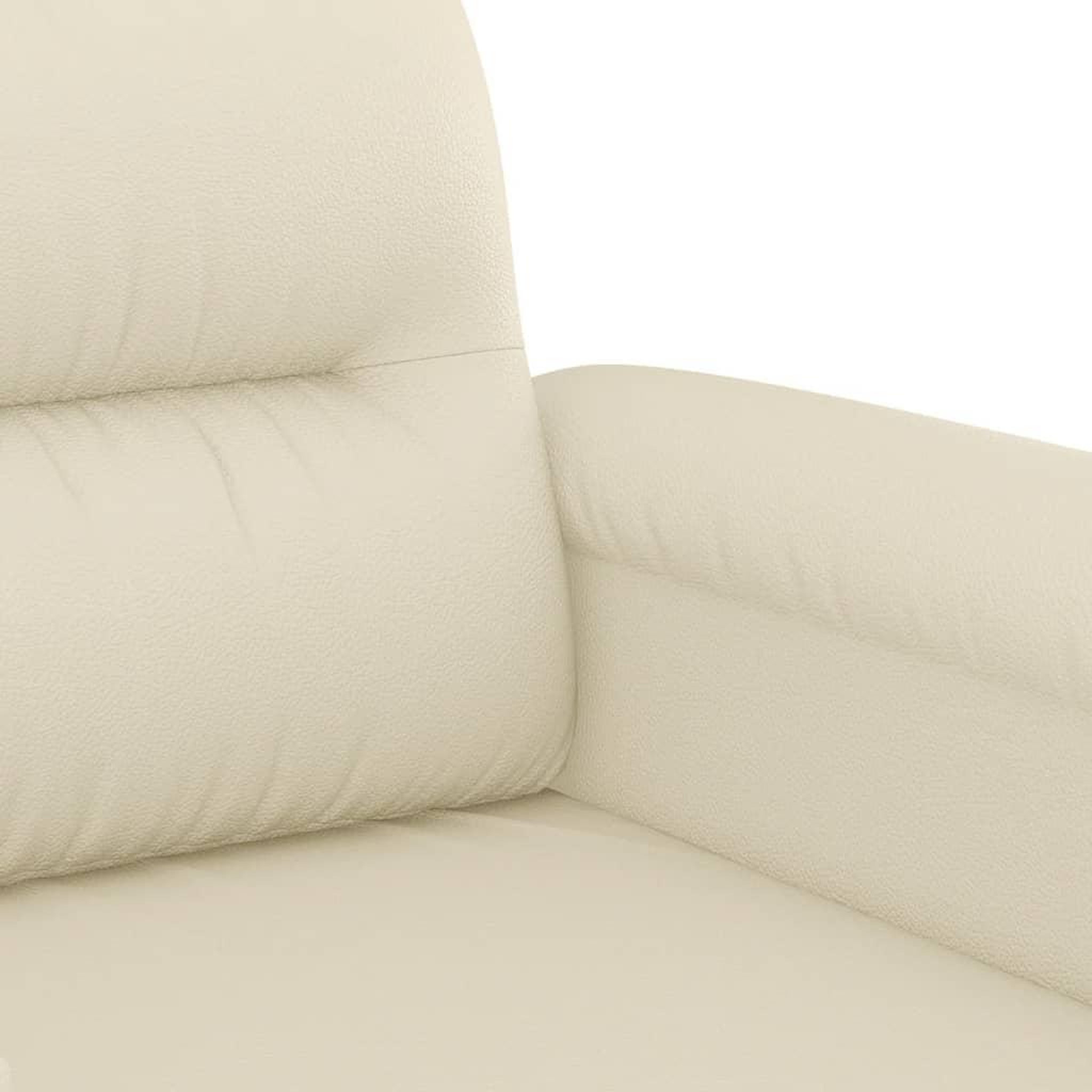 Voir la diapositive 5 : VIDAXL Ensemble de canapes 2 pcs avec coussins Creme Similicuir