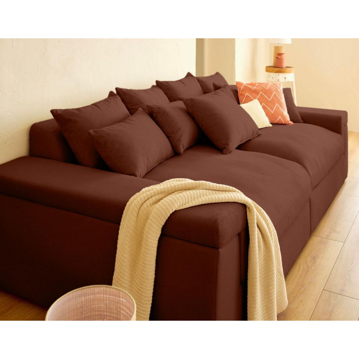 LISA DESIGN Sergio - canapé 4 places - assise profonde - en tissu