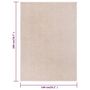Voir la diapositive 6 : VIDAXL Tapis a poils courts 140x200 cm Beige fonce